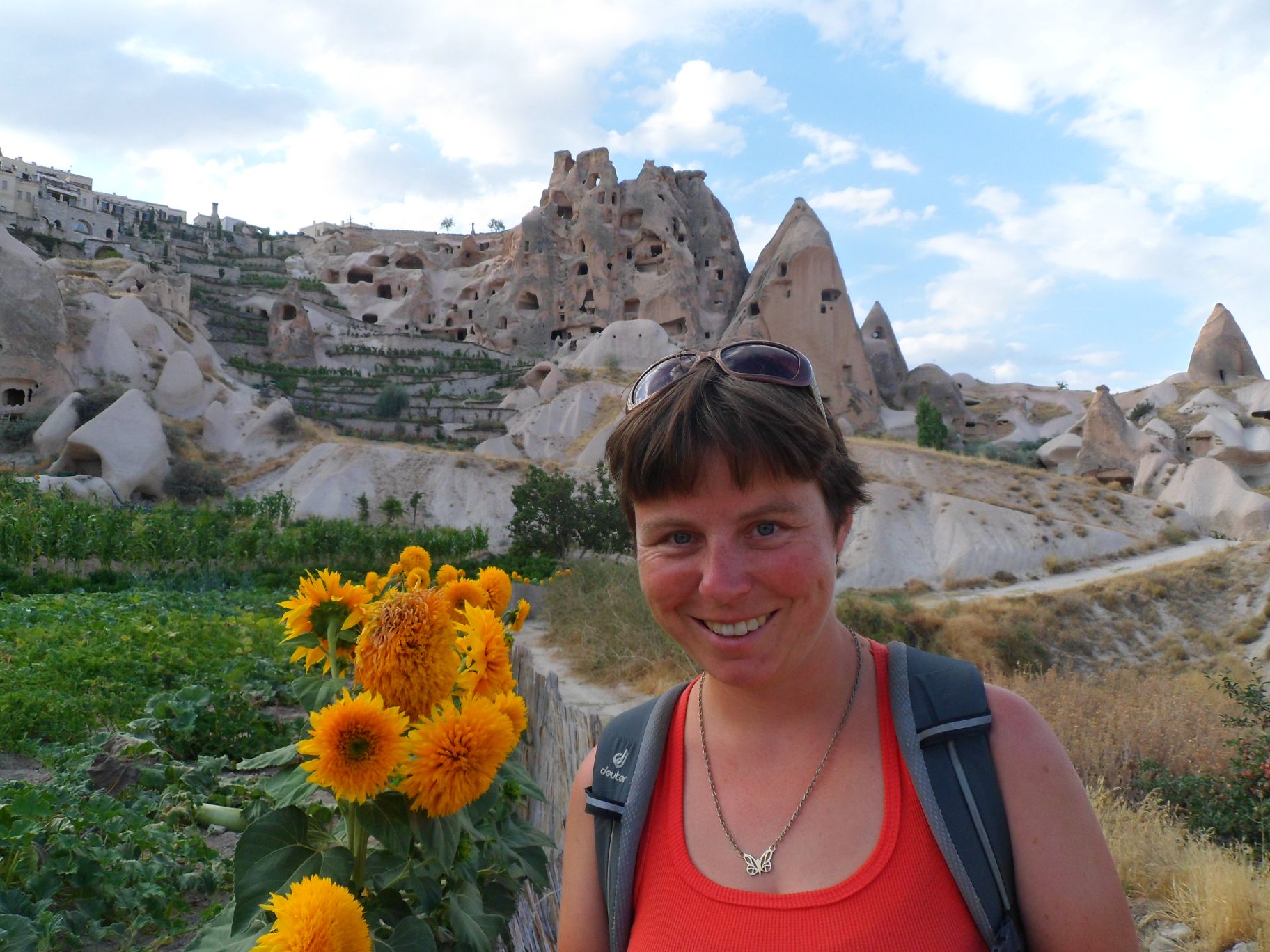 Kathrin and the Fairy flats of Uchisar